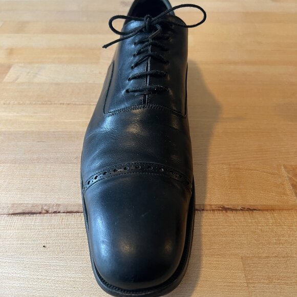 Men's GUCCI Cap Toe Black Leather Oxford - Size 9 - Picture 3 of 12